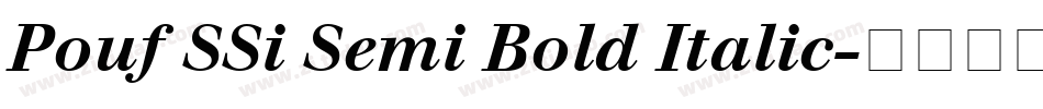 Pouf SSi Semi Bold Italic字体转换